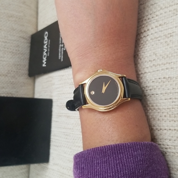 Movado Accessories - Movado Ladies Black Museum Watch